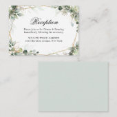 Eukalyptus Greenery Botanische Hochzeitsempfang Begleitkarte (Vorne/Hinten)