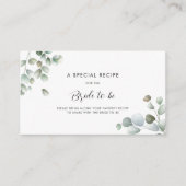 Eukalyptus Greenery Botanische Schrift Rezept Begleitkarte (Vorderseite)