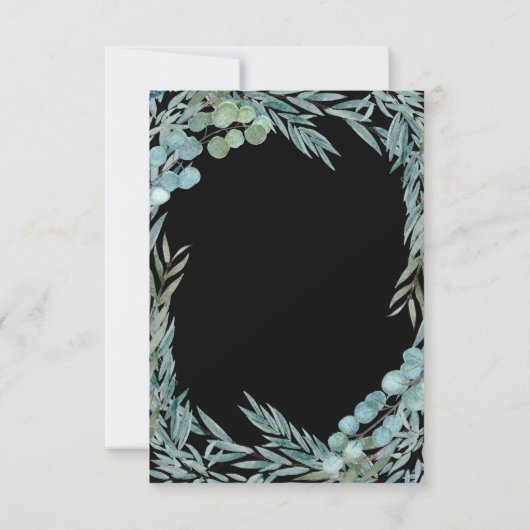 Eukalyptus Greenery Botanische UAWG Einladung (Rückseite)