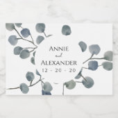 Eukalyptus Greenery Botanische Wasserfarbe Lebensmitteletikett (Einzelnes Label)