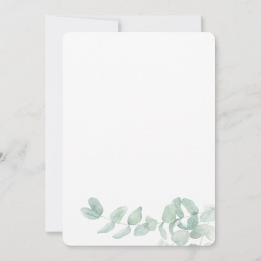 Eukalyptus Greenery Botanisches Brautparty (Rückseite)