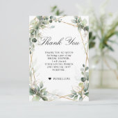 Eukalyptus Greenery Botanisches Brautparty Dankeskarte (Stehend Vorderseite)