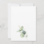 Eukalyptus Greenery Botanisches Brautparty Einladung (Rückseite)