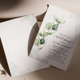 Eukalyptus Greenery Botanisches Brautparty Einladung