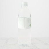 Eukalyptus Greenery Botanisches Brautparty Wasserflaschenetikett (Rückseite)