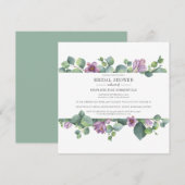 Eukalyptus Greenery Botanisches Script-Brautparty Einladung (Vorne/Hinten)