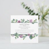 Eukalyptus Greenery Botanisches Script-Brautparty Einladung (Stehend Vorderseite)