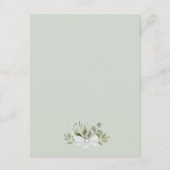 Eukalyptus & Greenery Bouquet Wedding Details Begleitkarte (Rückseite)