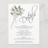 Eukalyptus & Greenery Bouquet Wedding Details Begleitkarte (Vorderseite)