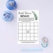 Eukalyptus Greenery Brautparty Bingo Game Card Flyer (Einzeln)