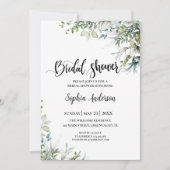 Eukalyptus Greenery Brautparty Boho Rustic Einladung (Vorderseite)