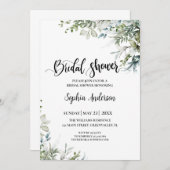 Eukalyptus Greenery Brautparty Boho Rustic Einladung (Vorne/Hinten)