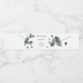 Eukalyptus Greenery Brautparty Couples Wedding Wasserflaschenetikett (Einzelnes Label)