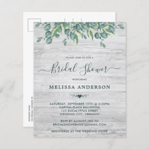 Eukalyptus Greenery Brautparty Einladung