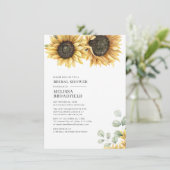 Eukalyptus Greenery Brautparty Einladung (Stehend Vorderseite)