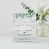 Eukalyptus Greenery Brautparty Einladung (Stehend Vorderseite)