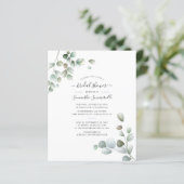 Eukalyptus Greenery Brautparty Einladung (Stehend Vorderseite)