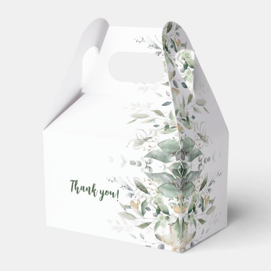 Eukalyptus Greenery Brautparty Favor Box Geschenkschachtel (Rückseite)