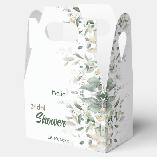 Eukalyptus Greenery Brautparty Favor Box Geschenkschachtel (Geöffnet)