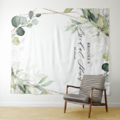 Eukalyptus Greenery Brautparty Foto Hintergrund Wandteppich (Beispiel (Horizontal))