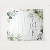 Eukalyptus Greenery Brautparty Foto Hintergrund Wandteppich (Vorderseite (Horizontal))
