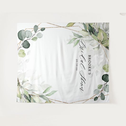 Eukalyptus Greenery Brautparty Foto Hintergrund Wandteppich (Vorderseite (Horizontal))