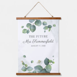 Eukalyptus Greenery Brautparty Future Mrs. Wandteppich Mit Holzrahmen