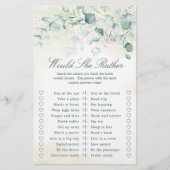 Eukalyptus Greenery Brautparty Game (Vorderseite)