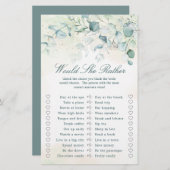 Eukalyptus Greenery Brautparty Game (Vorne/Hinten)