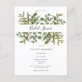 Eukalyptus Greenery Brautparty Ödliches Naturerleb Ankündigungspostkarte