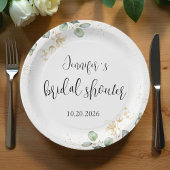 Eukalyptus Greenery Brautparty Paper Plate Pappteller