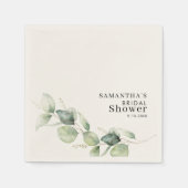 Eukalyptus Greenery Brautparty Paper Serviette (Vorderseite)