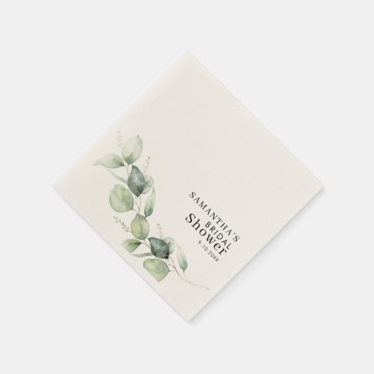 Eukalyptus Greenery Brautparty Paper Serviette (Ecke)