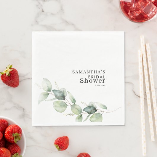 Eukalyptus Greenery Brautparty Paper Serviette (Beispiel)