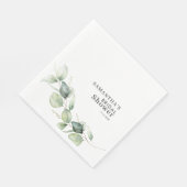Eukalyptus Greenery Brautparty Paper Serviette (Ecke)