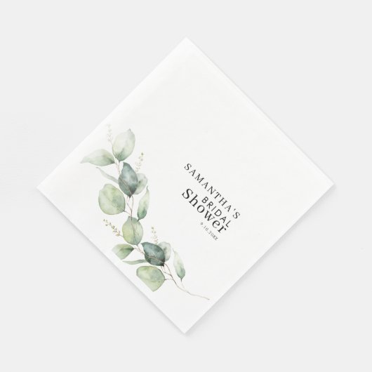 Eukalyptus Greenery Brautparty Paper Serviette (Ecke)