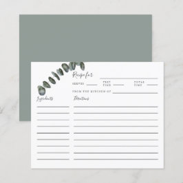 Eukalyptus Greenery Brautparty Rezept Karte