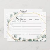 Eukalyptus Greenery Brautparty Rezept Karten (Vorne/Hinten)