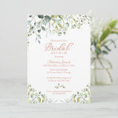 Eukalyptus Greenery Bridal Brunch Einladung (Stehend Vorderseite)