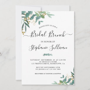 Eukalyptus Greenery Bridal Brunch Einladung