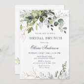 Eukalyptus Greenery BRIDAL Brunch Einladung (Vorne/Hinten)