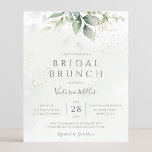 Eukalyptus Greenery Bridal Brunch Einladung<br><div class="desc">Schöne Brautbrunch Einladung mit Aquarell Eukalyptus und Goldgold Blätter.</div>