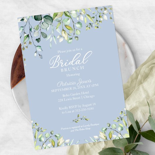 Eukalyptus Greenery Bridal Brunch Einladung