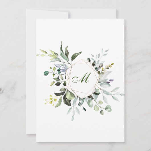 Eukalyptus Greenery Bridal Brunch Einladung (Rückseite)