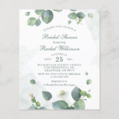 Eukalyptus Greenery Bridal Dusche Einladung (Vorderseite)
