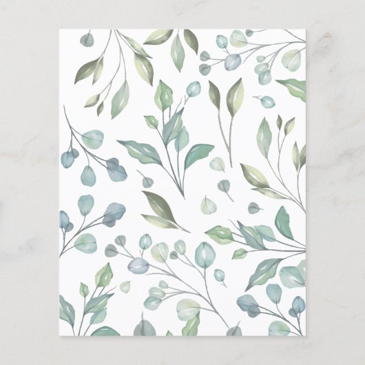 Eukalyptus Greenery Bridal Dusche Einladung (Rückseite)