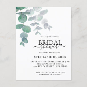 Eukalyptus Greenery Bridal Dusche Einladung