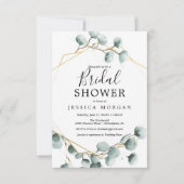 Eukalyptus Greenery Bridal Dusche Einladungskarte Einladung (Vorderseite)