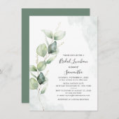 Eukalyptus Greenery Bridal Luncheon Einladung (Vorne/Hinten)