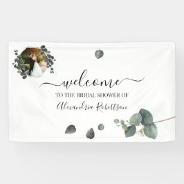 Eukalyptus Greenery Bridal Polterabend Willkommen Banner